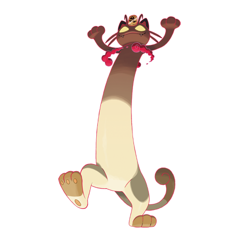 Meowth Gmax official artwork
